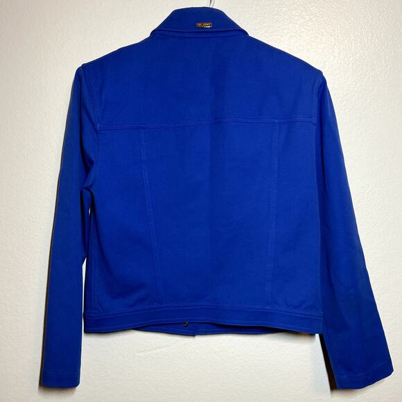 Vintage St. John Sport by Marie Gray Jacket Cotton Button Up Y2K Sapphire Small - Picture 4 of 4